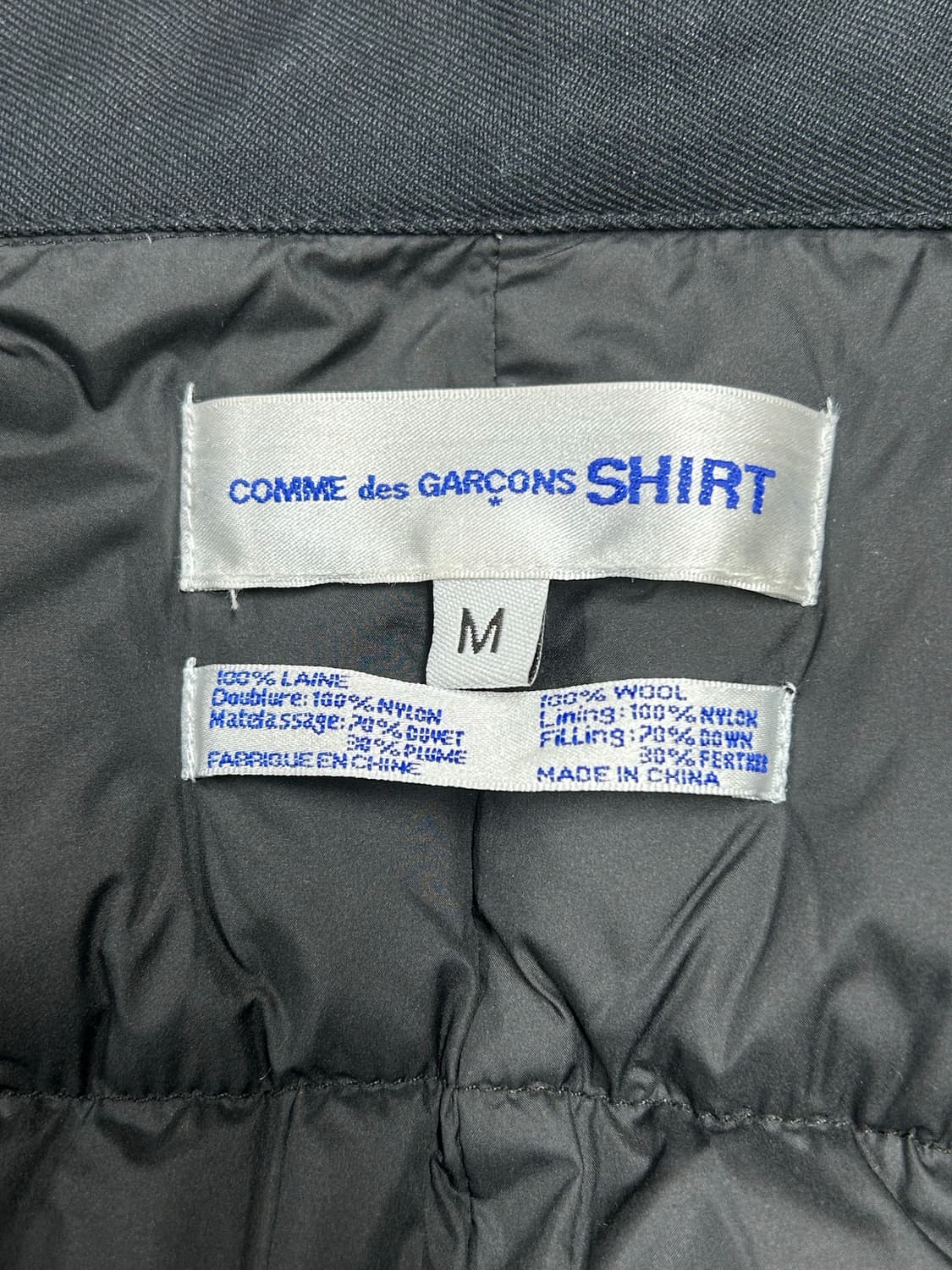 꼼데가르송 셔츠 라이닝 다운 울 자켓 상품이미지6