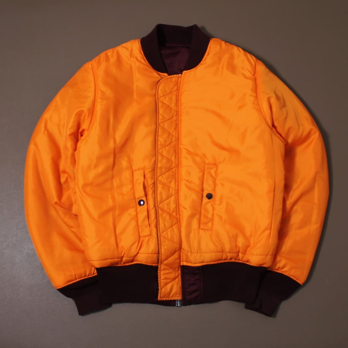 알파인더스트리 MA-1 플라이트 자켓 버건디 리버시블 상품이미지2