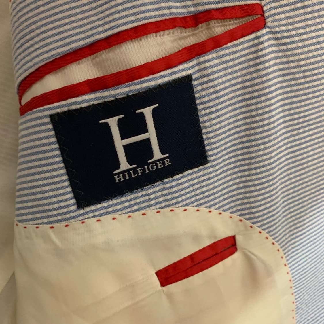 40R 타미힐피거 스트라이프 시어서커 블레이저 자켓 상품이미지7