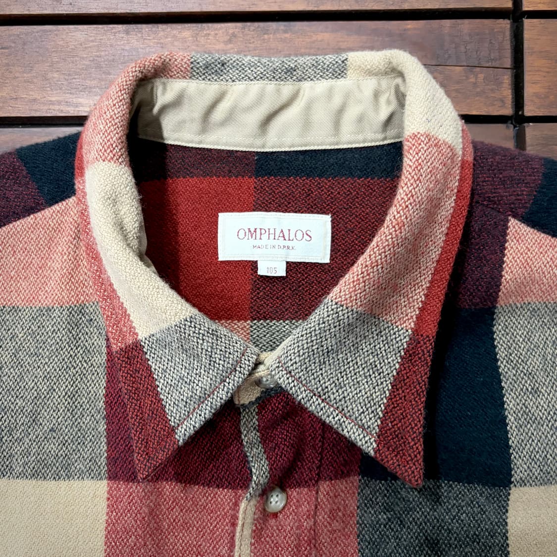 Omphalos 플란넬 체크 셔츠 (XL) 상품이미지3