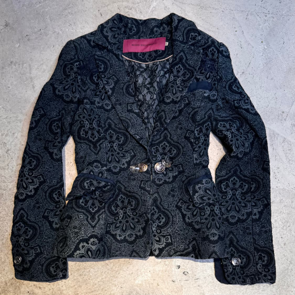 체인 버튼 패턴 블레이저 자켓 상품이미지2