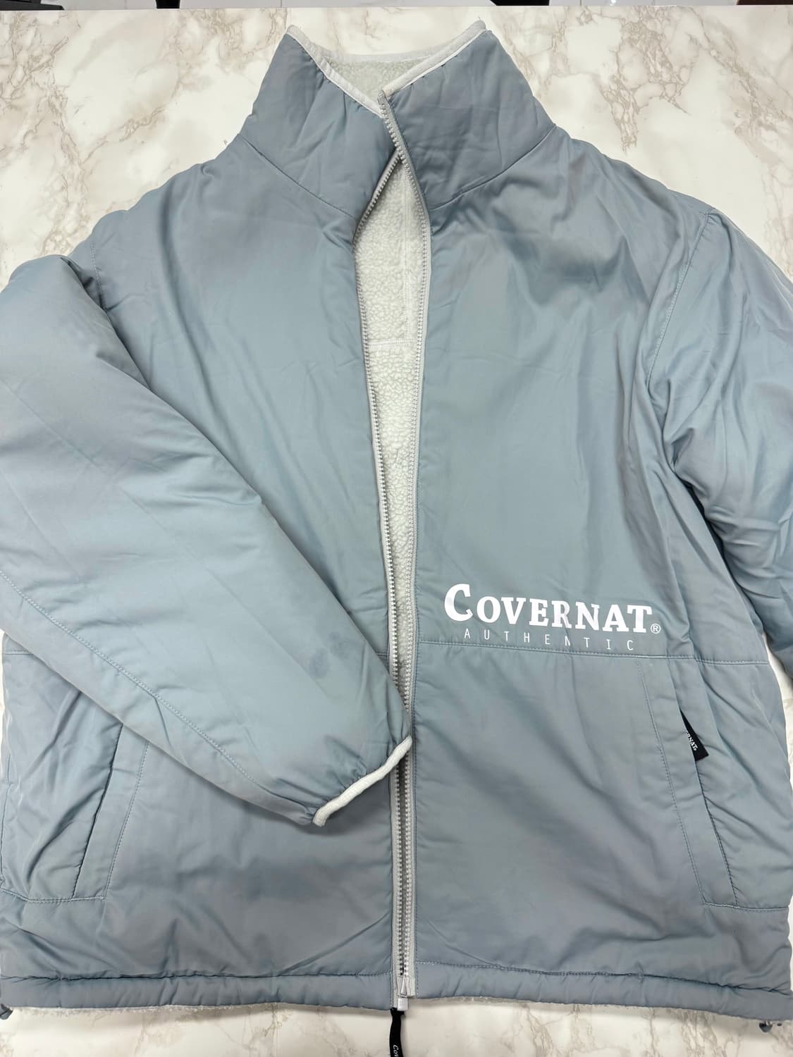 커버낫 리버시블 플리스 민트그레이 [XL] 상품이미지1