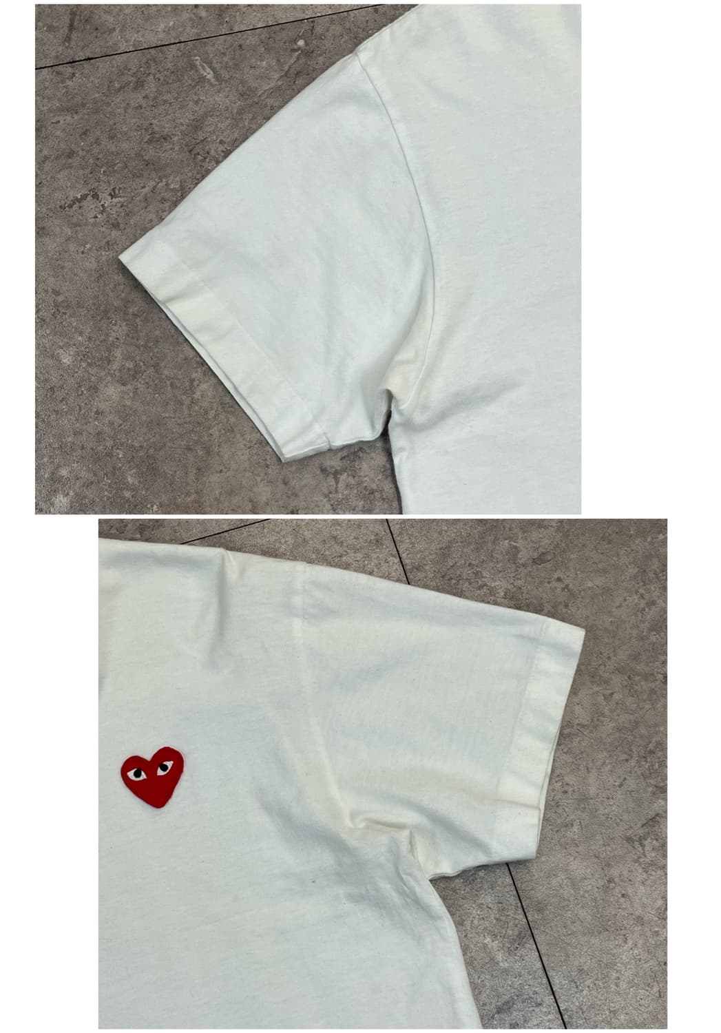 꼼데가르송 반팔티 화이트 L #csz2568 상품이미지7