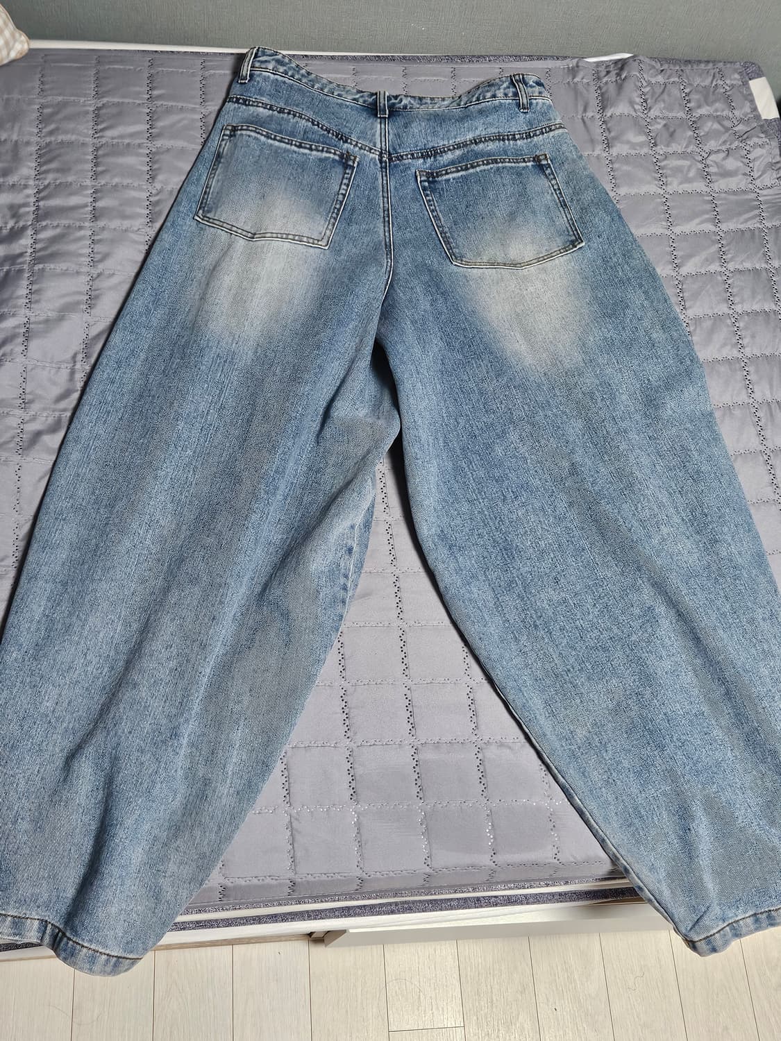 Extra wide ballon pants deep blue 상품이미지2