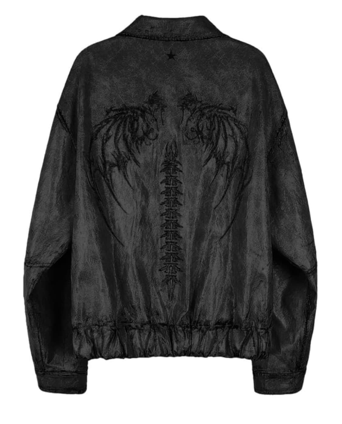 구매) 본네 엠브로이더드 레더 자켓 블랙 상품이미지1