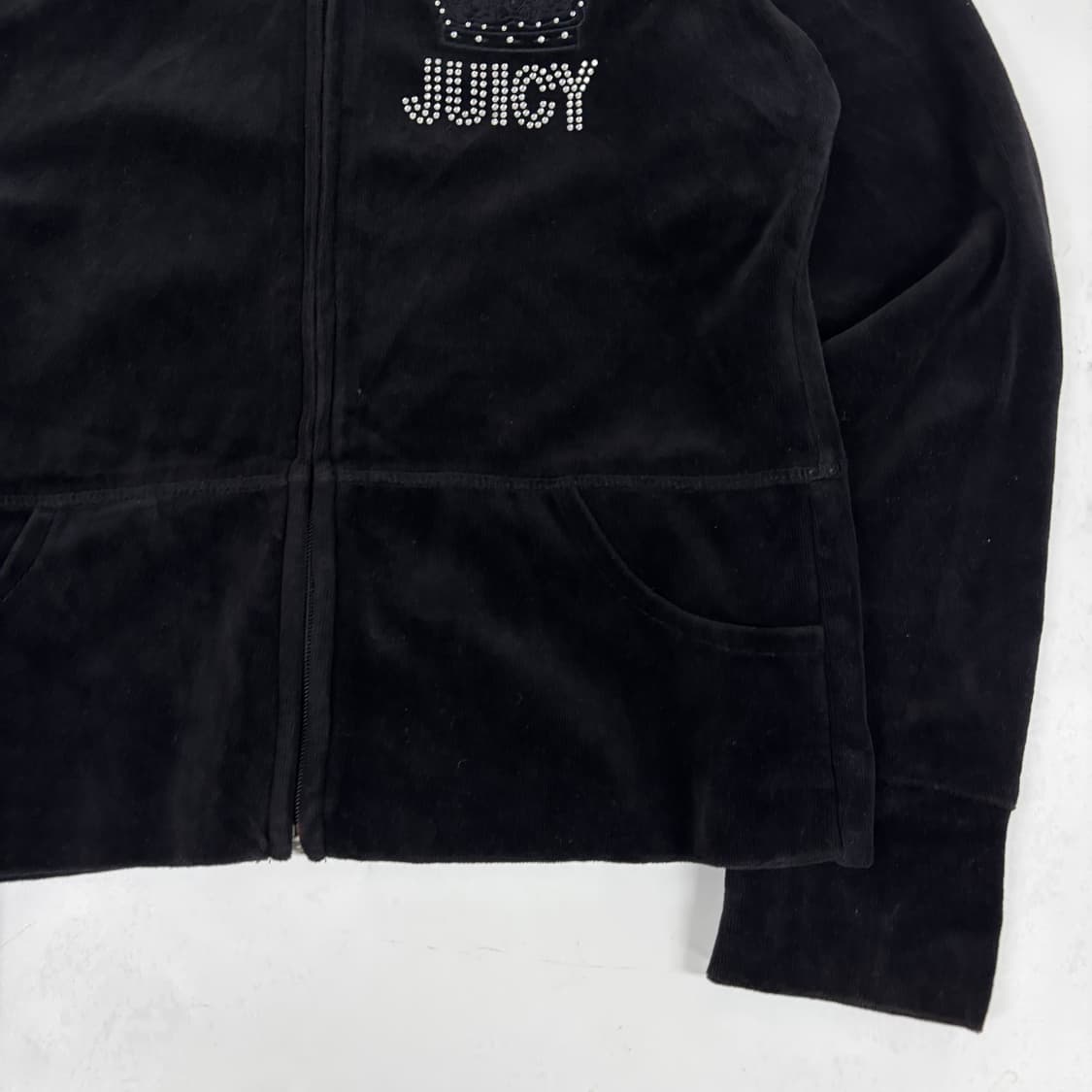 쥬씨 꾸띄르 벨벳 퍼 후드집업 상품이미지5