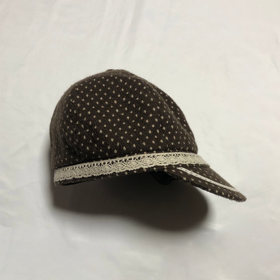 도트 레이스 캐스킷 모자 브라운 상품이미지4