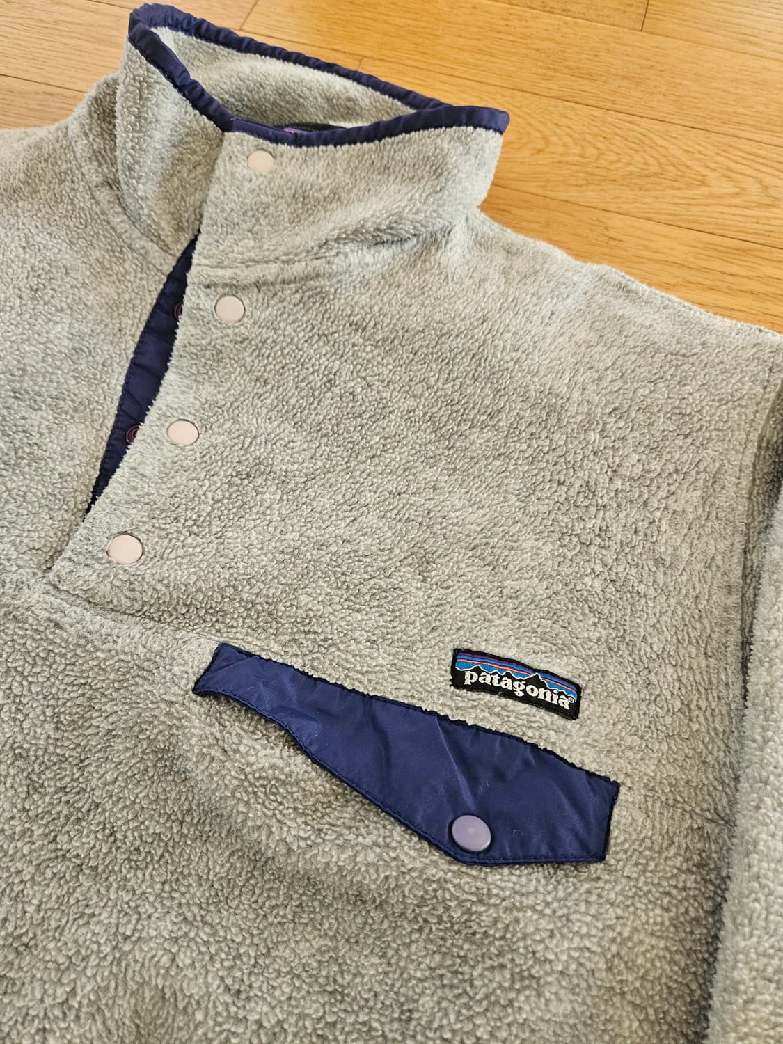 소장 파타고니아 신칠라 시멘트 블루 후리스 플리스 아노락 상품이미지1