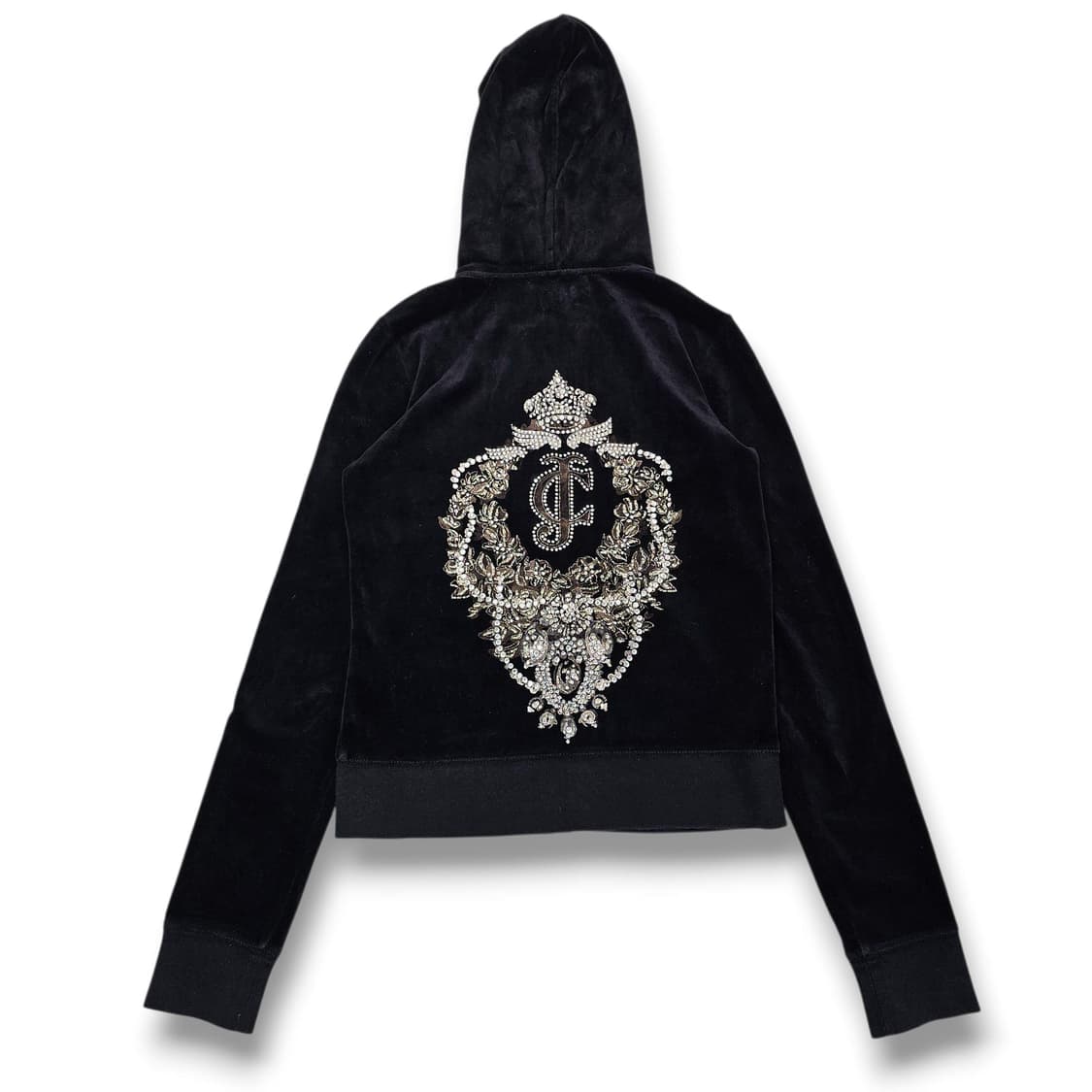 S Juicy Couture 벨벳 후드집업 블랙 상품이미지3