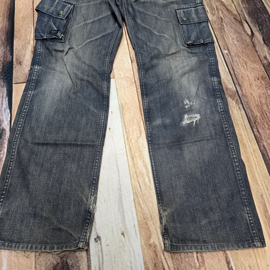 Vintage 00s Japan Lee 플랩포켓 카고팬츠 블랙 31 상품이미지2