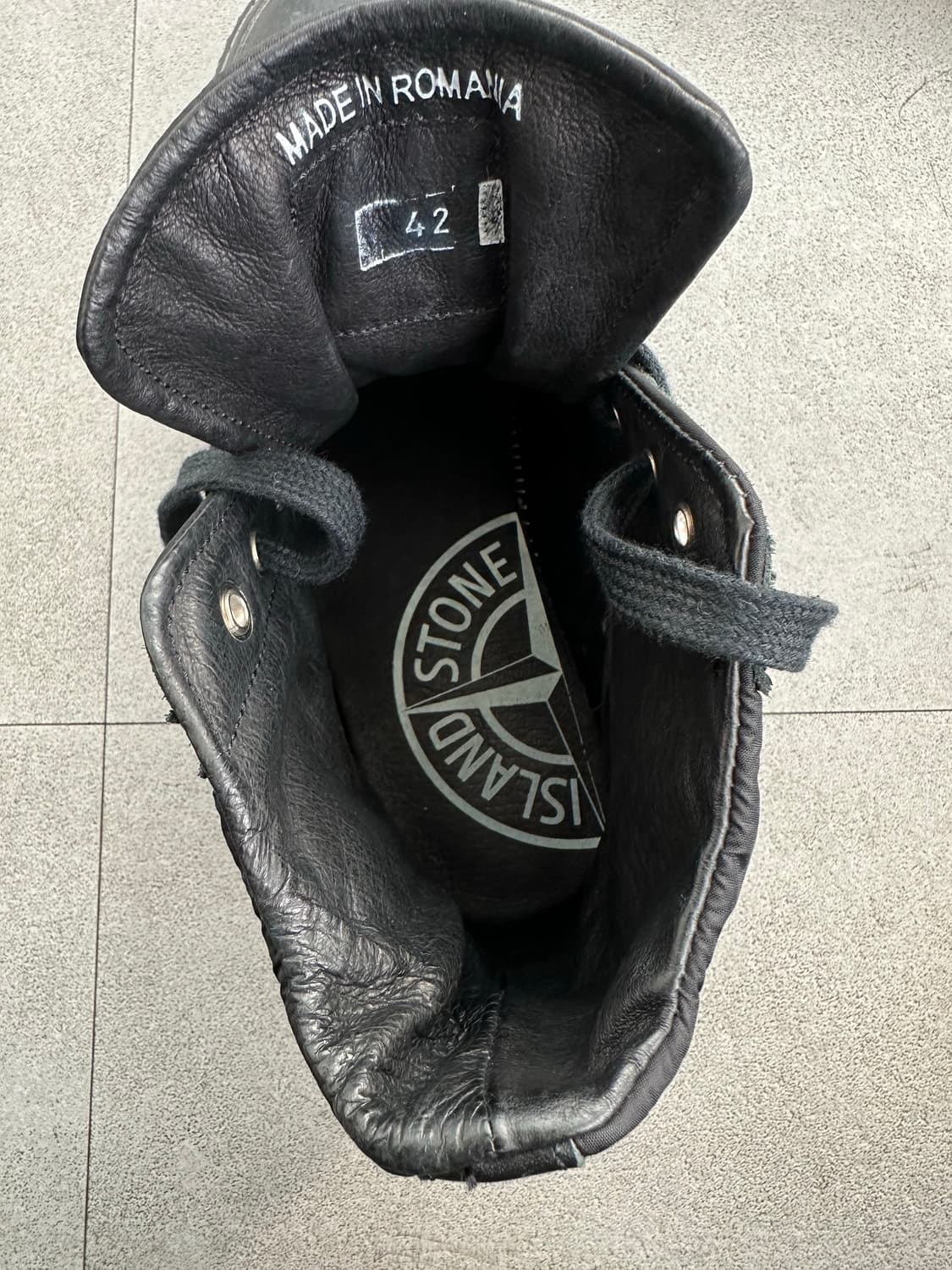 스톤 아일랜드 나일론 레더 유틸리티 하이탑 상품이미지9