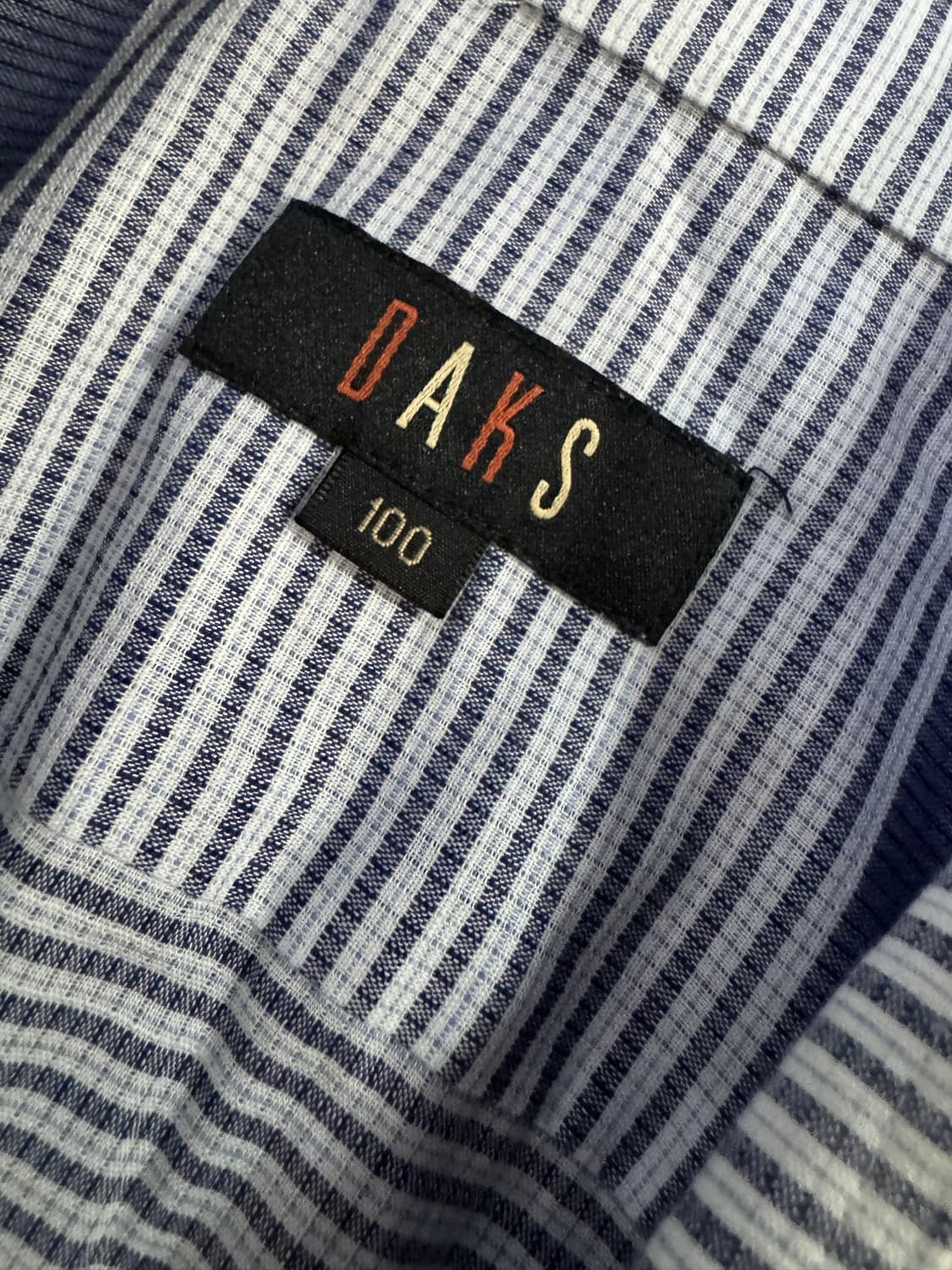닥스 Daks 스트라이프 빈티지 반팔 셔츠 L 그레이 상품이미지4