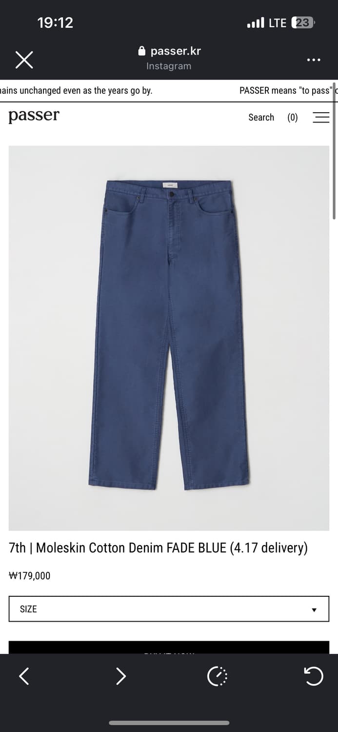 (구매글)파세르 몰스킨 데님 L  상품이미지1