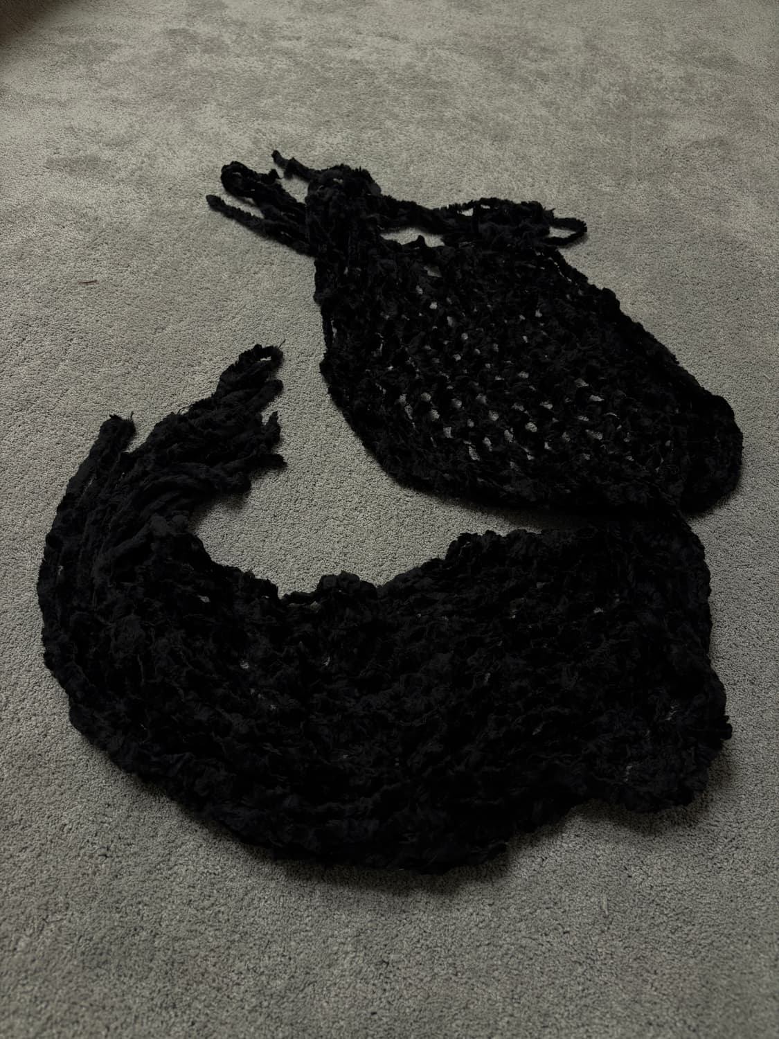 Vintage v-kei punk mood fishnet scarf 상품이미지3