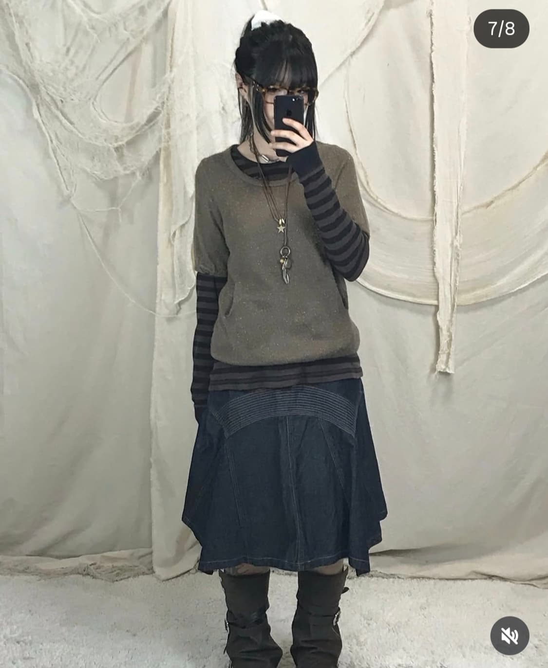 KIRU키루  빈티지 세트(그런지,모리,페어리,도쿄,초코,카키,야상세트) 상품이미지7