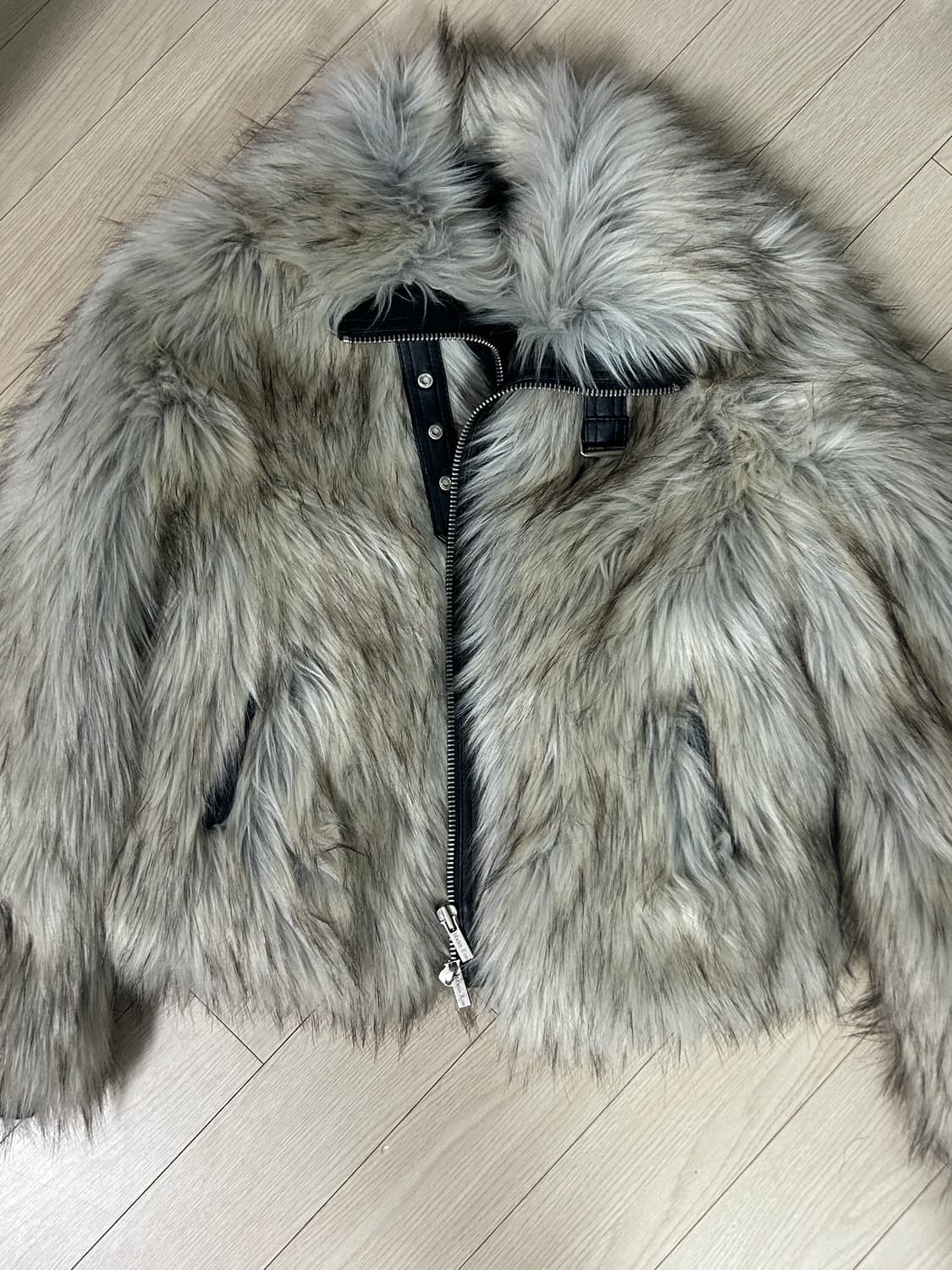 마뗑킴 퍼자켓 아이보리 S 상품이미지6