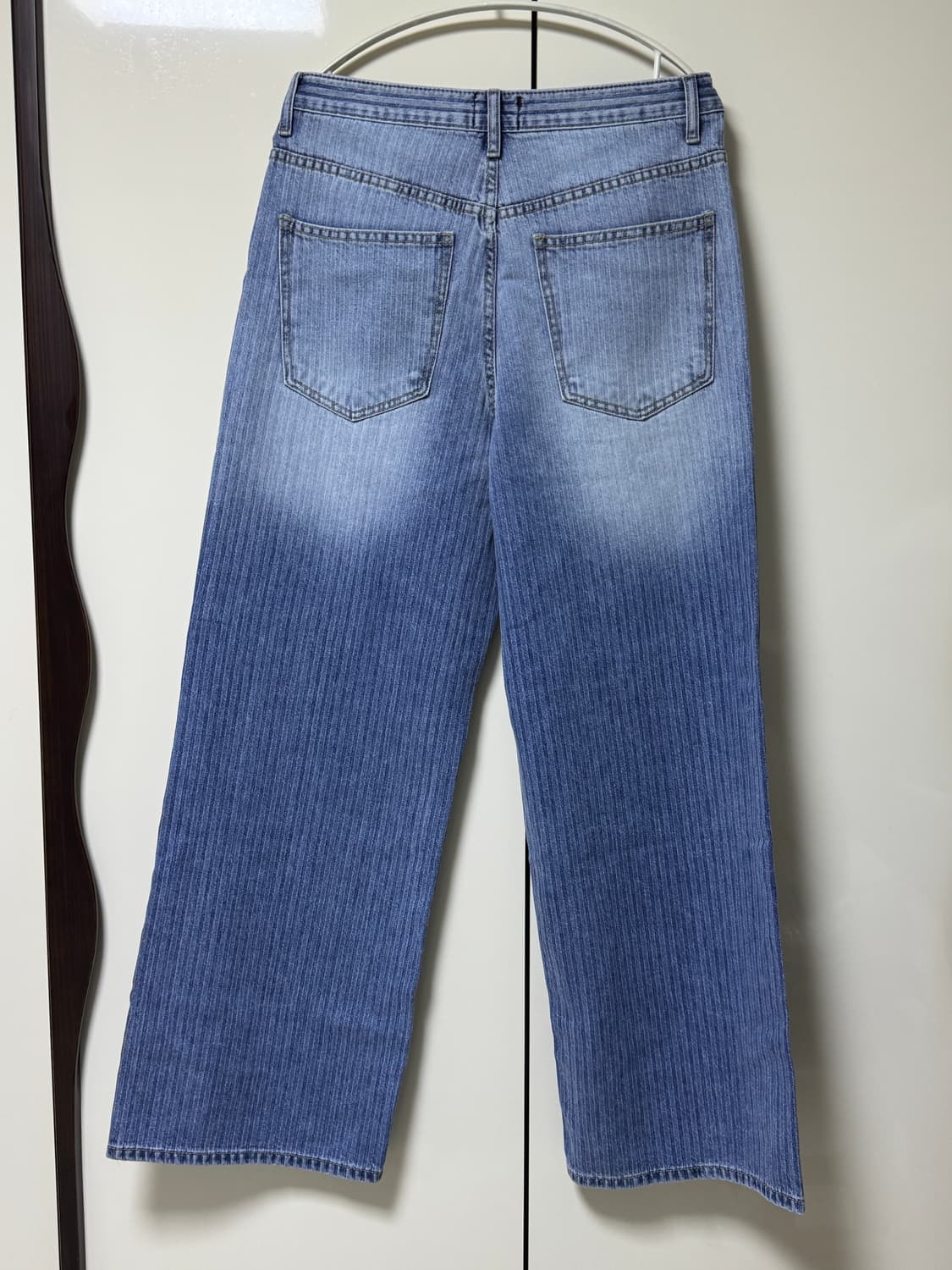 뮤로우 스트라이프 와이드 데님 L 상품이미지4