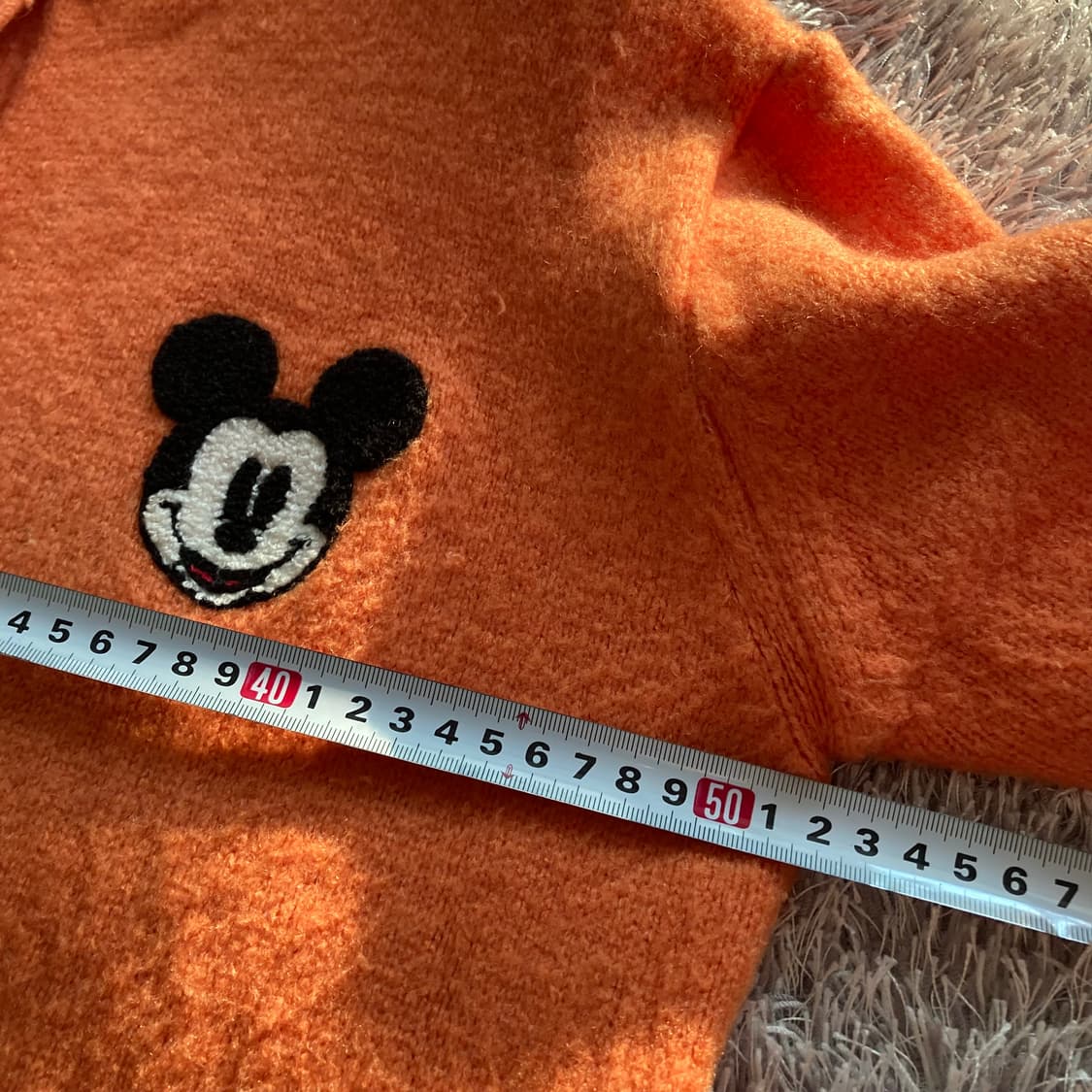 디즈니 미키 오렌지 니트 가디건 (FREE / 총장50 가슴50 상품이미지5