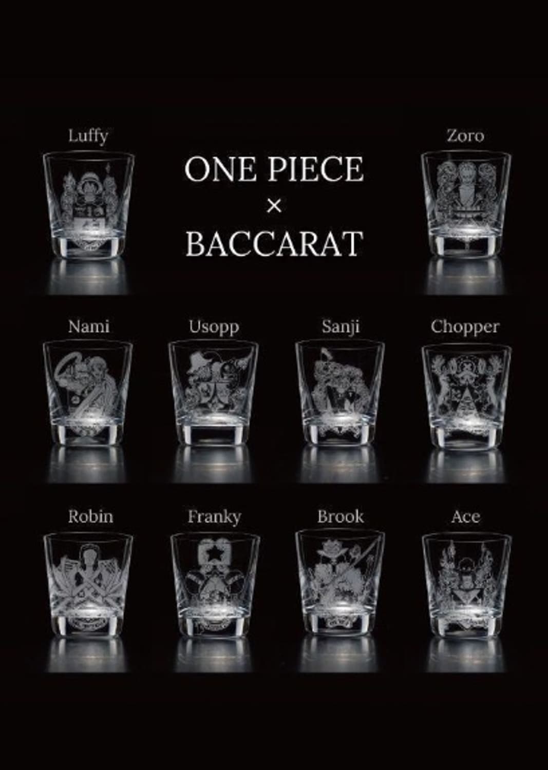 Baccarat × ONE PIECE “ブルック” 크리스털 텀블러 (한정 상품이미지2