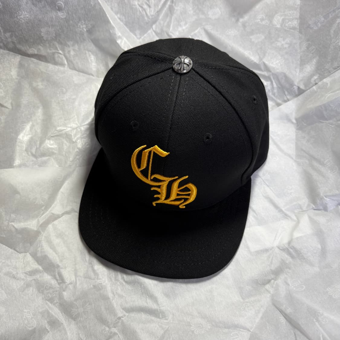 크롬하츠 CH로고 6패널 베이스볼 캡 블랙 상품이미지1