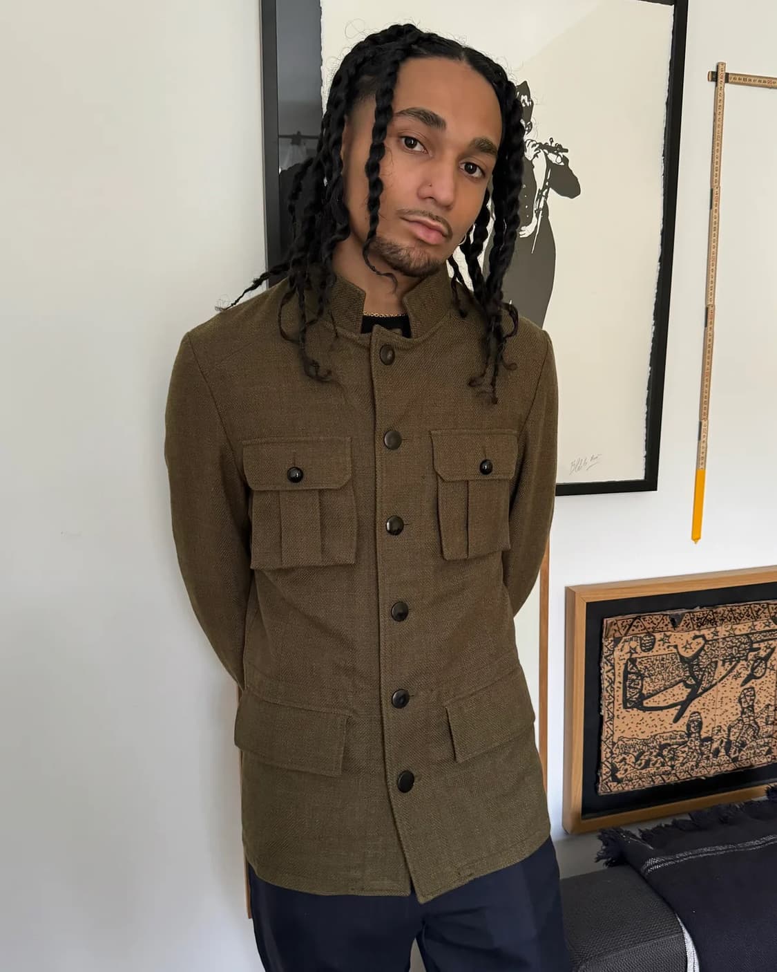 발렌시아가 울 밀리터리 자켓 상품이미지9