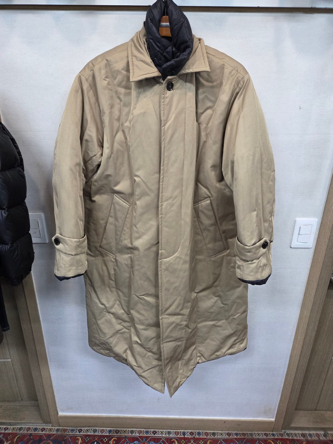 빈티지 리버시블 퀄팅 싱글 코트패딩 L 상품이미지3