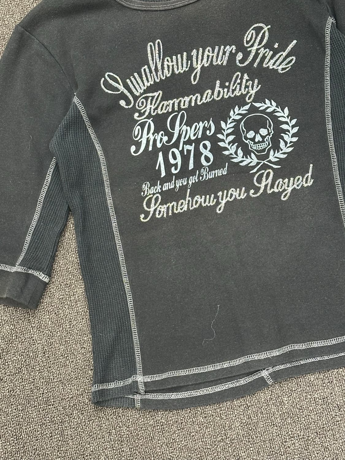 M)In the Attic vintage 여성 와플 레이어드 7부 롱슬리 상품이미지4