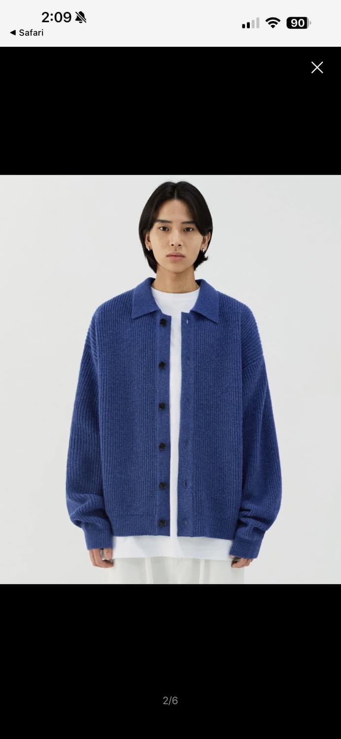 비바스튜디오 BUTTON CARDIGAN KA [BLUE] 상품이미지4