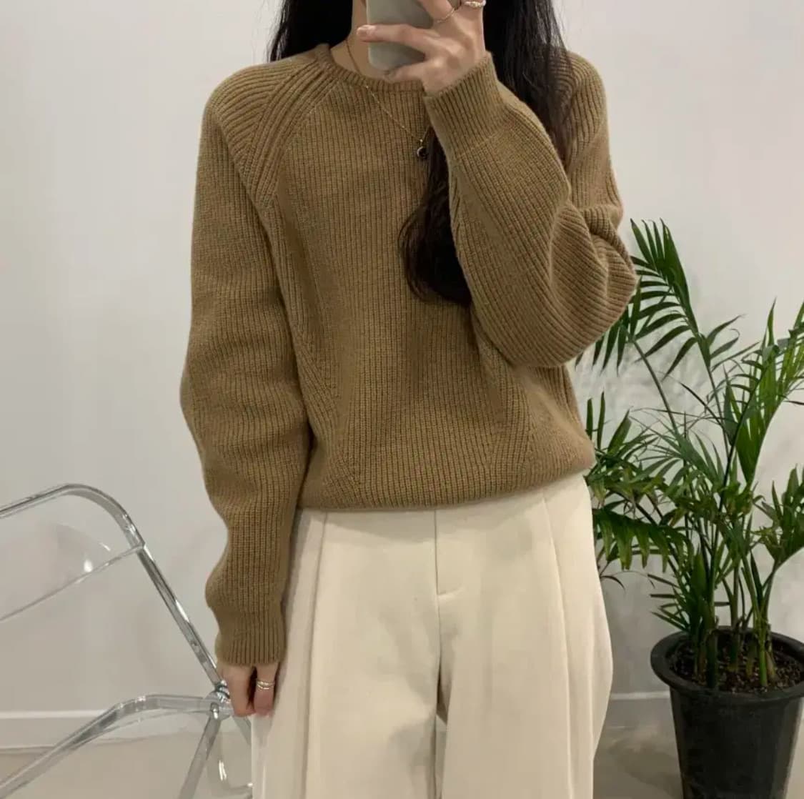 코모드 브라운 나그랑 울 니트 상품이미지6