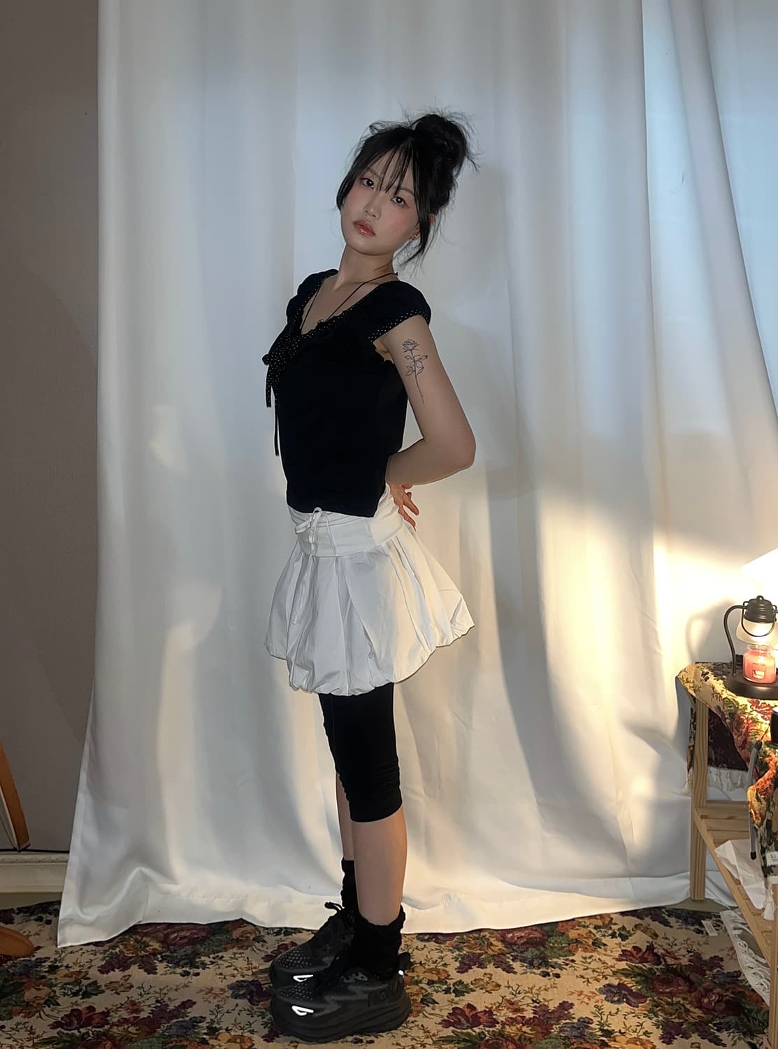새상품) 여름 레그워머 블랙 / 화이트 상품이미지9
