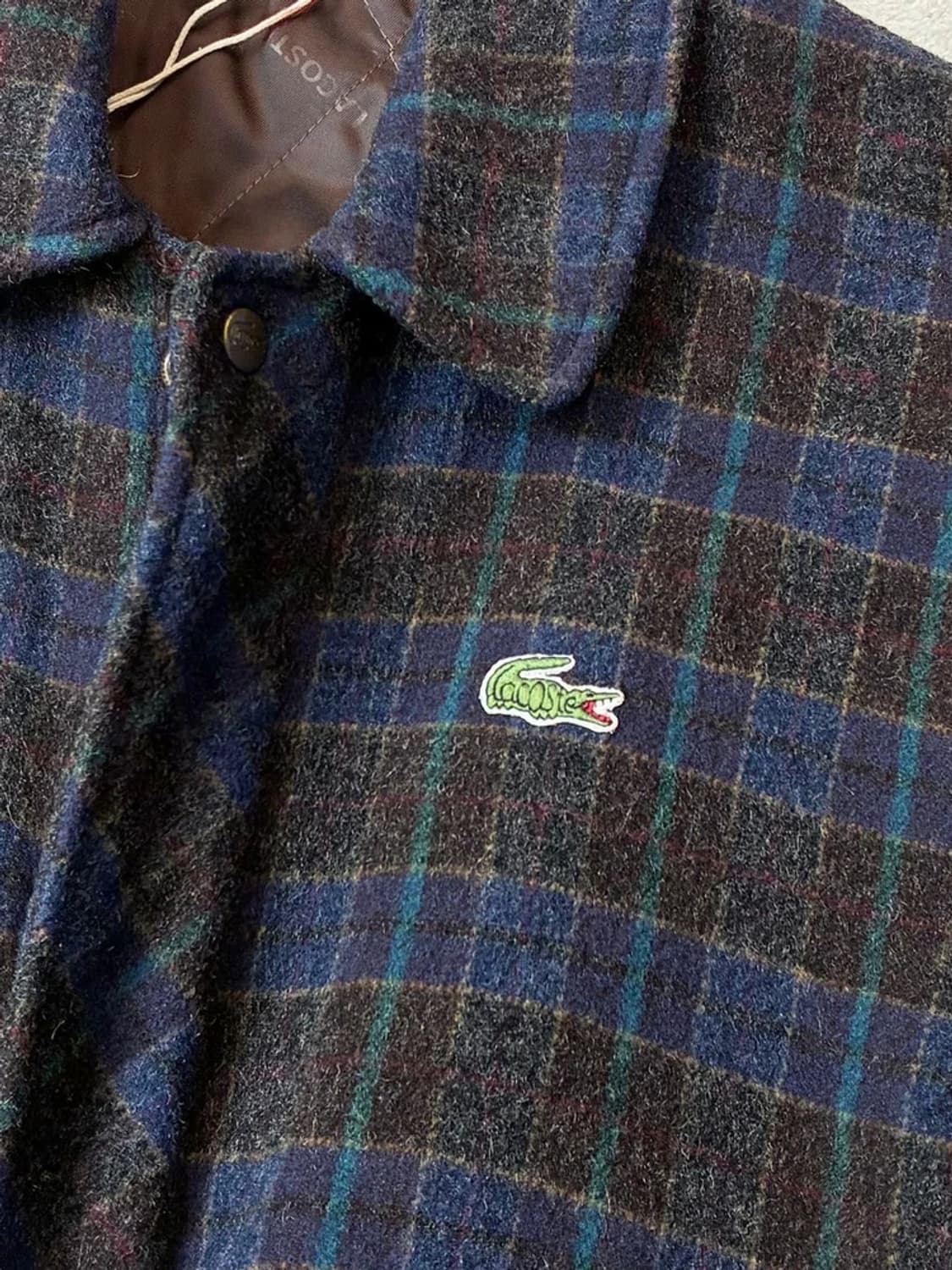 라코스테 90's 울 체크 블루종 자켓 PN5962    상품이미지3