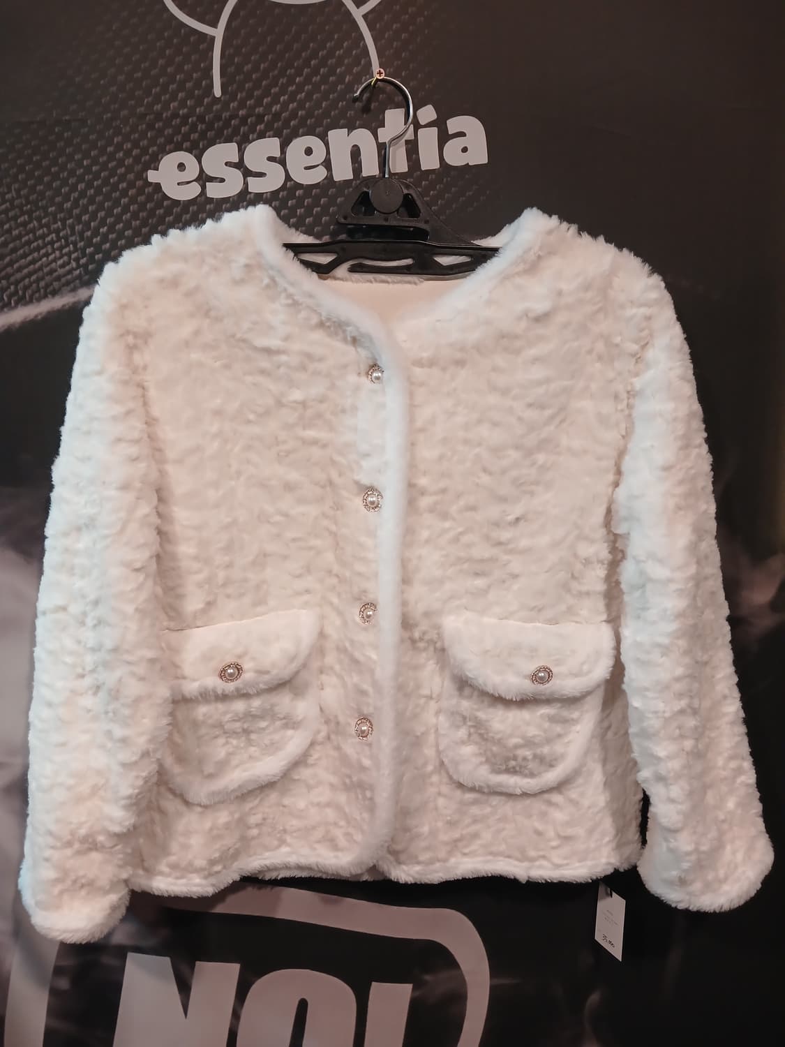 화이트 퍼 가디건 상품이미지1