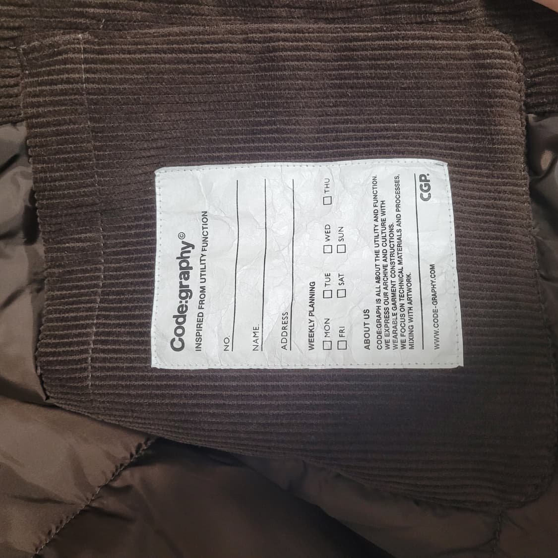 코드그라피 코듀로이 무스탕 상품이미지3