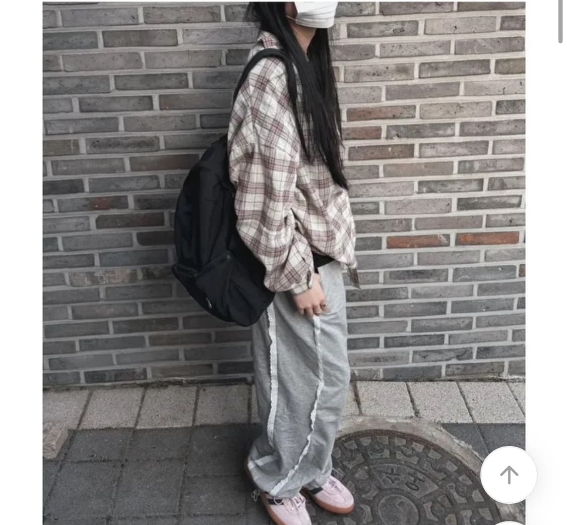 피치 체크 셔츠 상품이미지4