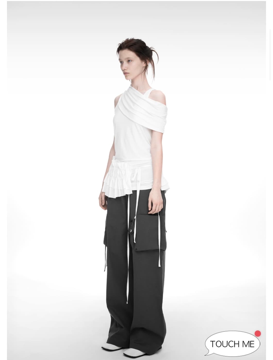 나체 SHAWL NECK SLEEVELESS IVORY 상품이미지2