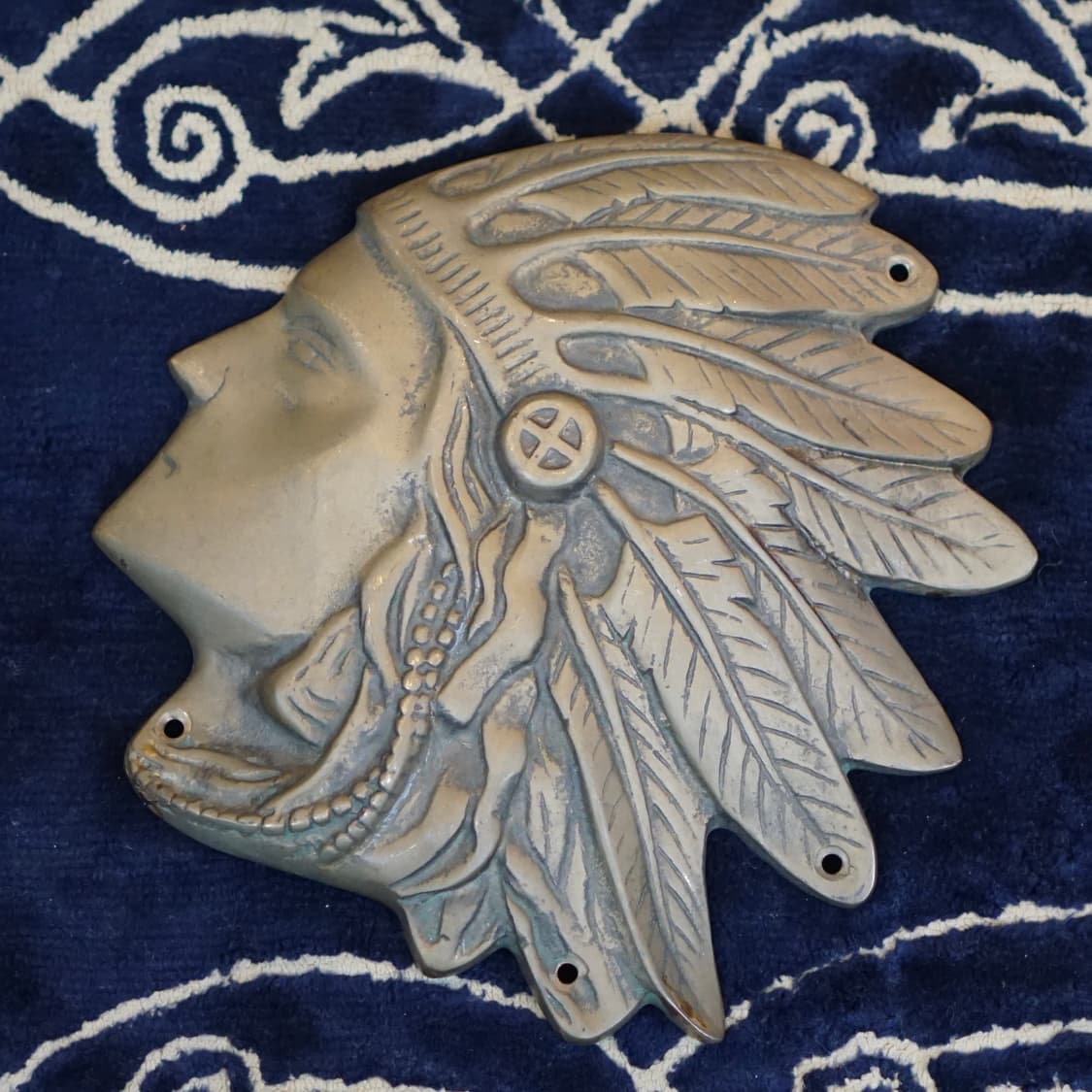 빈티지 소품 네이티브 아메리칸 황동 인디언 데코 장식 상품이미지3