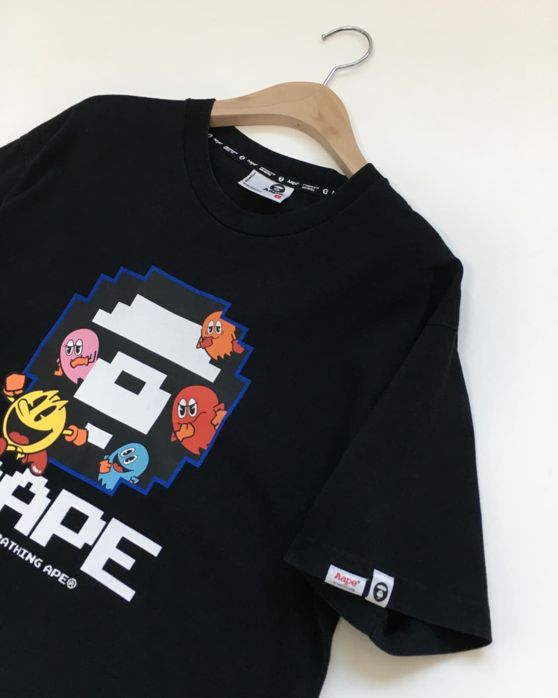 Ape 베이프X팩맨 블랙 픽셀프린팅 티셔츠  상품이미지6