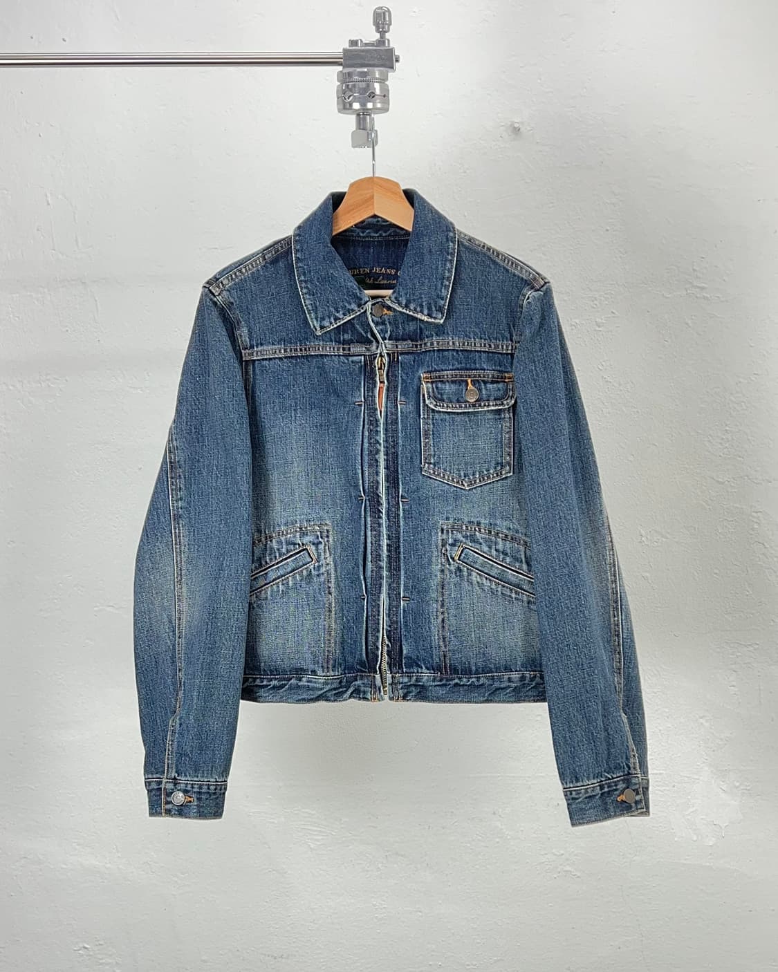 로렌 진스 싱글 포켓 데님 집업 자켓 상품이미지1