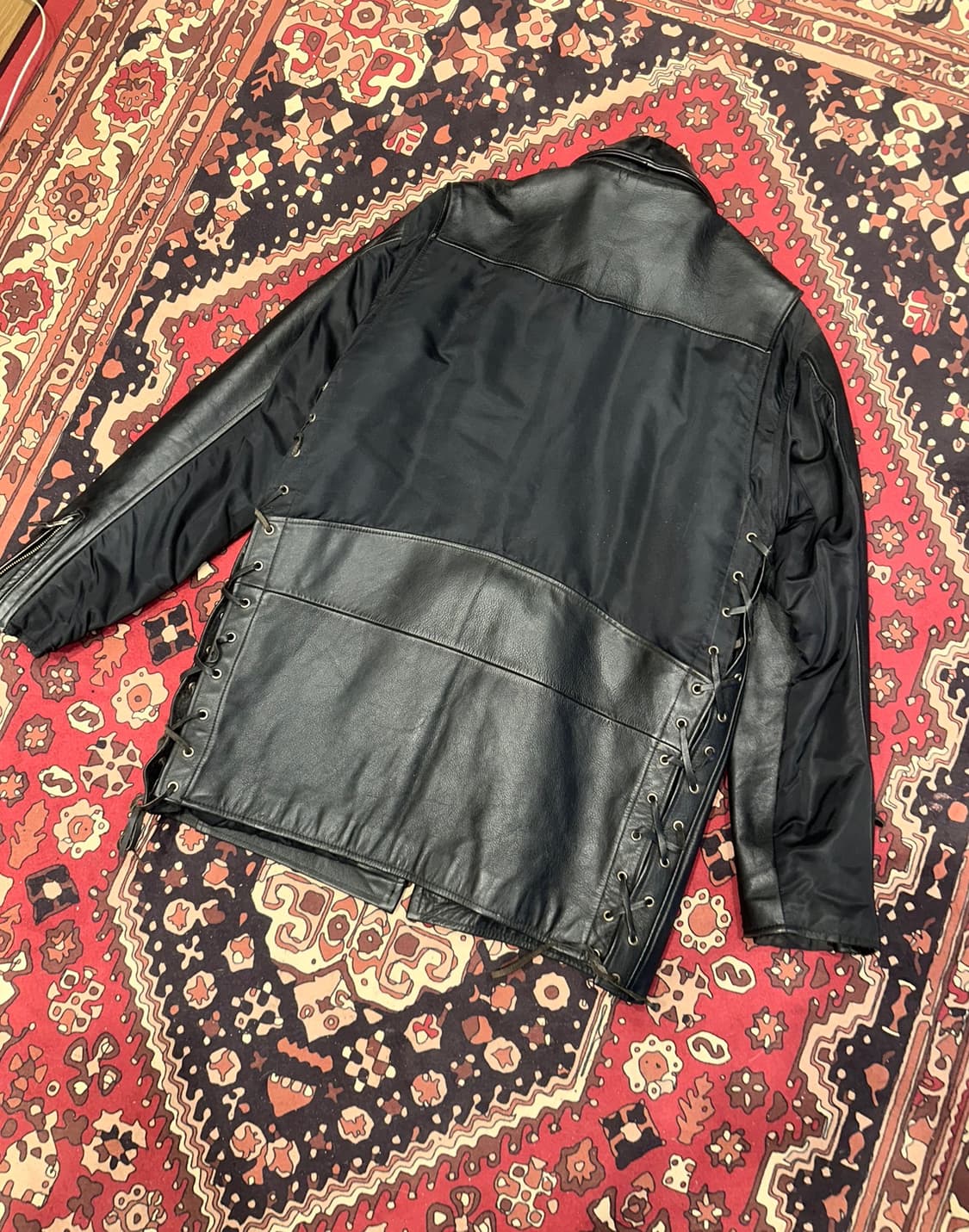 ( L ) 가죽코트 가죽카코트 레더자켓 워크웨어 가죽하프자켓 상품이미지4