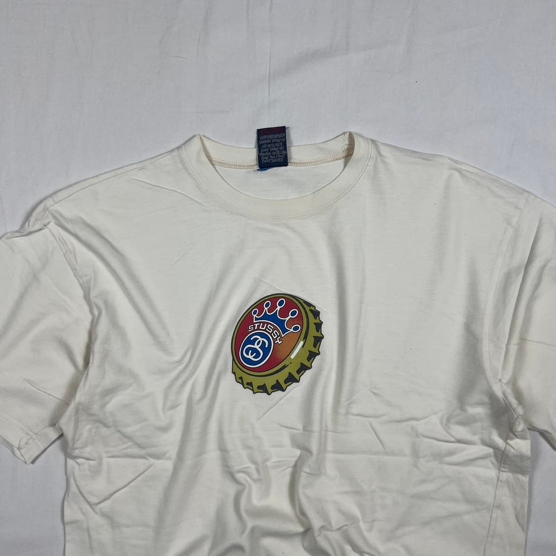 90‘s 스투시 stussy 크라운 병뚜껑 반팔티 상품이미지2