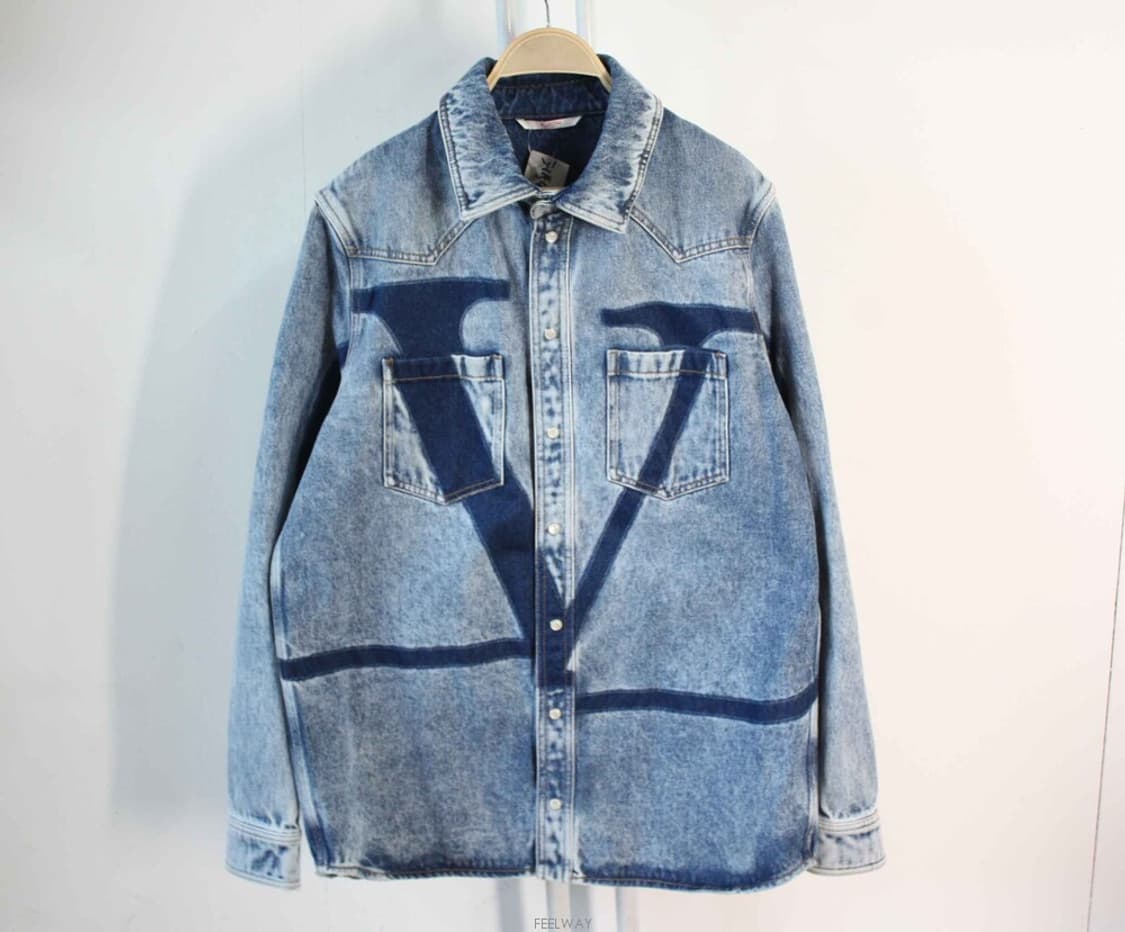 J-11549/발렌티노 매장판 남성용 빅로고 데님 셔츠 100 상품이미지1