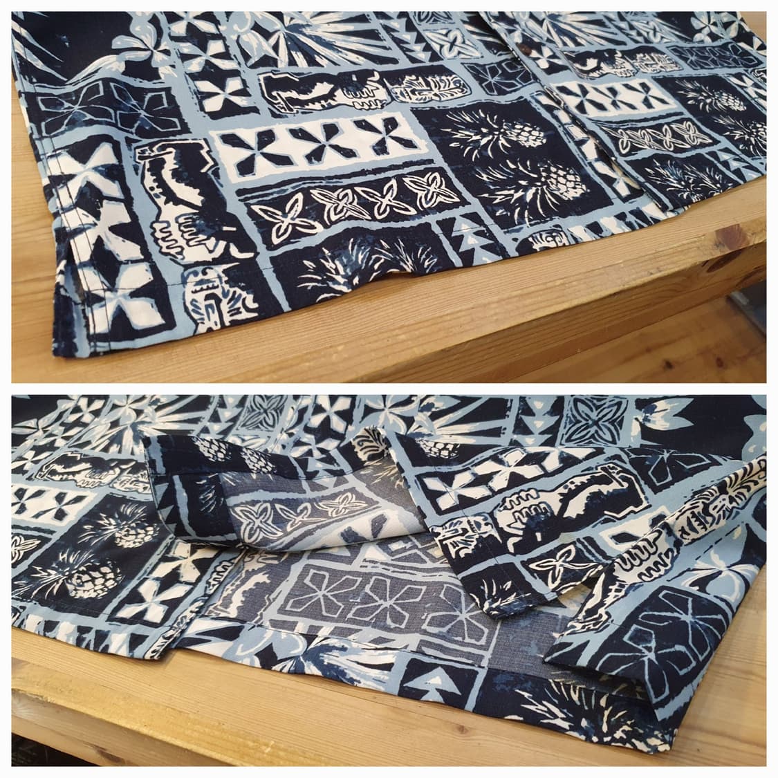120(3XL).하와이안 셔츠(네이비)  상품이미지5