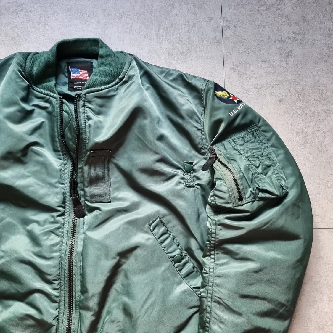 90s USA Greenbrier MA-1 Flight Jkt L sz 상품이미지1