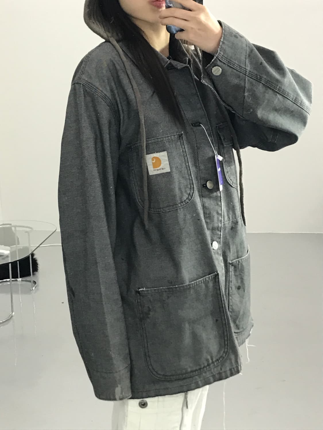 칼하트 데님 커버롤 자켓 상품이미지4