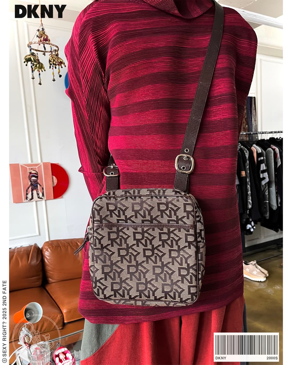 2000s Donna Karan Spel-Out Old Cross Bag 상품이미지1