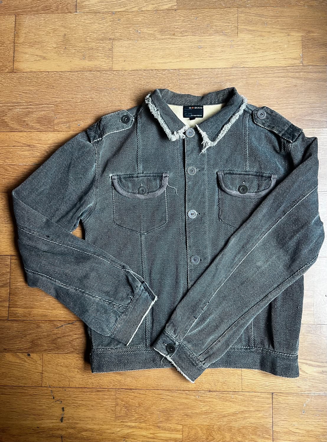 Stripe denim jacket 상품이미지1