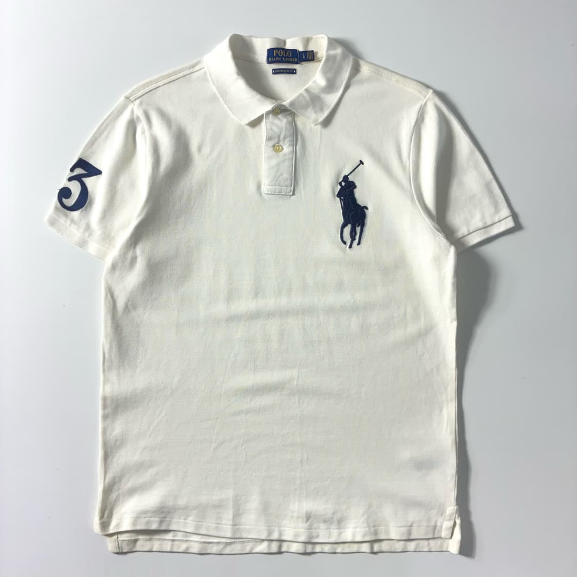Polo  폴로 랄프로렌 빅포니 넘버링 PK 화이트 카라 반팔티셔츠  상품이미지1