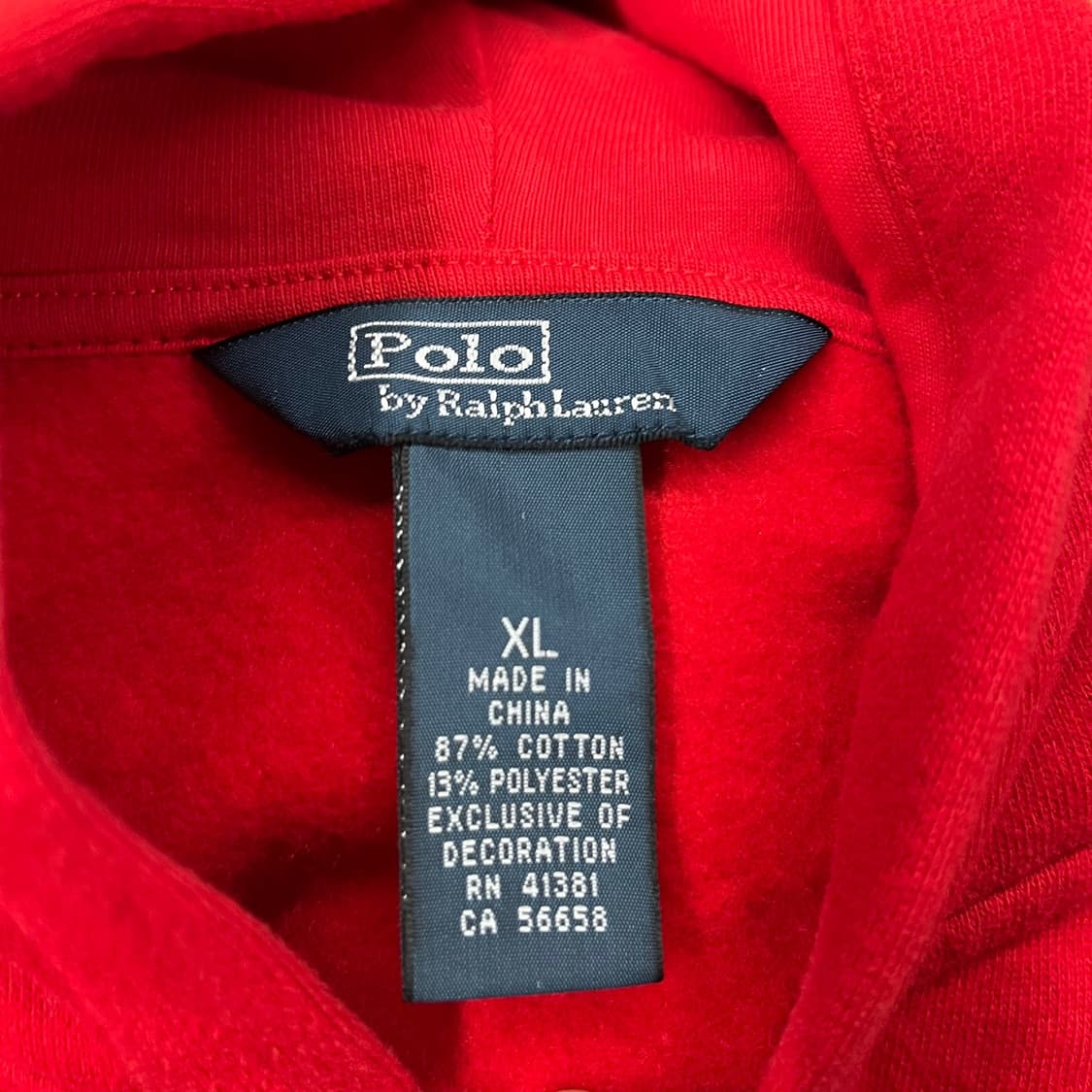 [정품/XL] 폴로 랄프로렌 레드 후드 집업 b16 상품이미지6