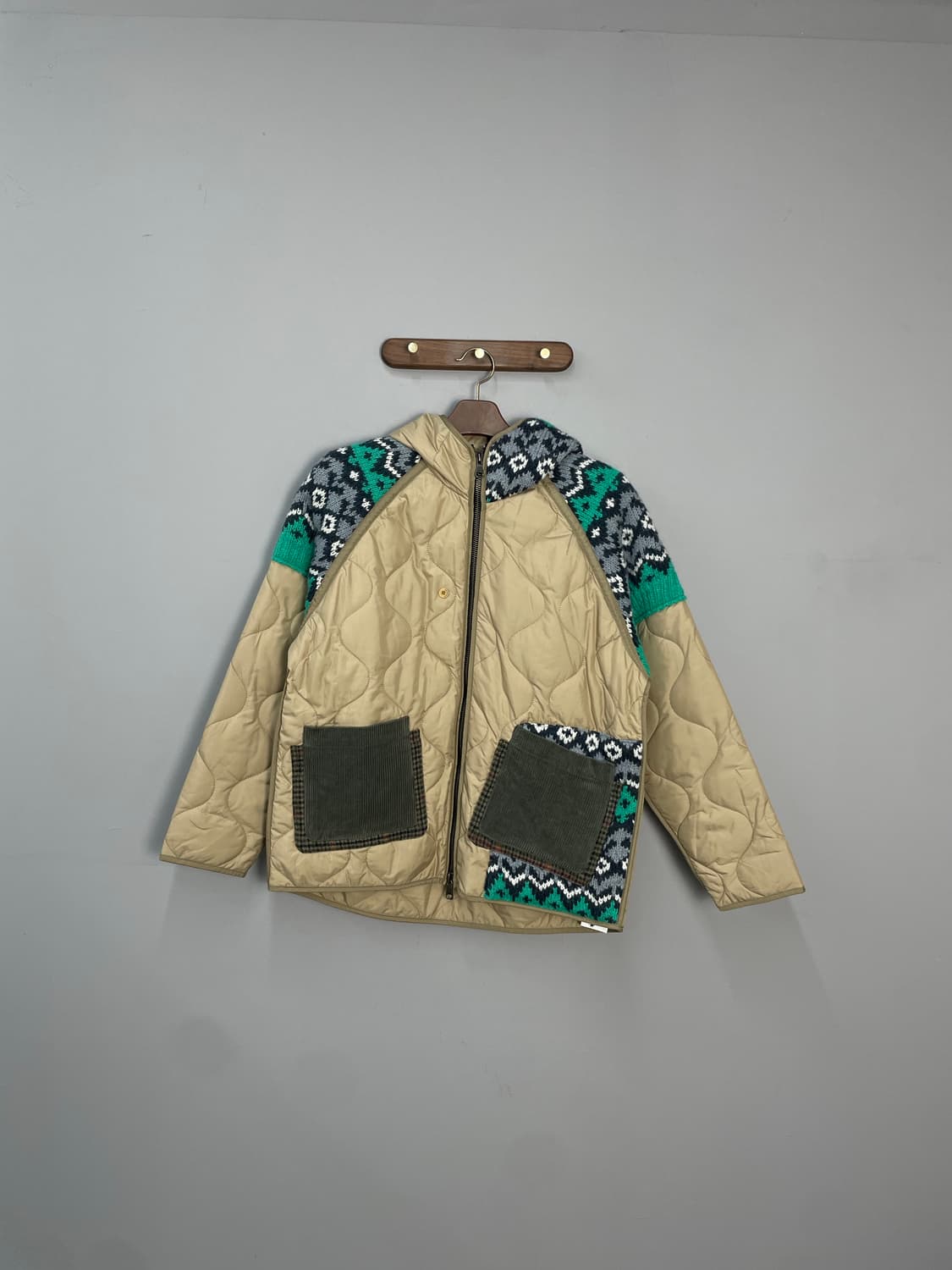 앤더슨벨 니트 패치드 퀄티드 파카 자켓 H2100 상품이미지2