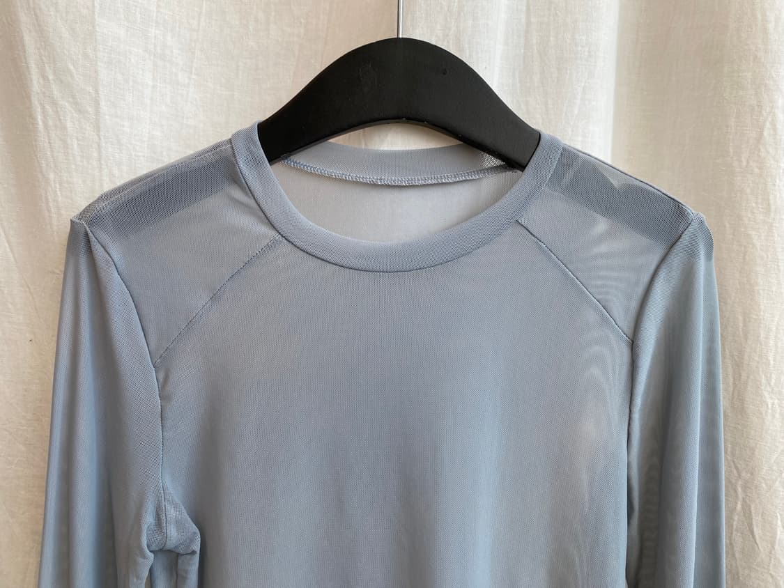 SHEIN 블루그레이 시스루탑(XS) 상품이미지4